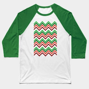 Christmas Chevron Baseball T-Shirt